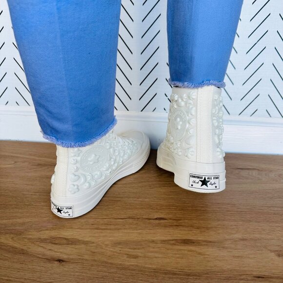 ❤️Converse Chuck 70 3D Charms Hi Women Shoes Sz 8.5 Flower Stars Sneaker A06434C - Picture 6 of 12